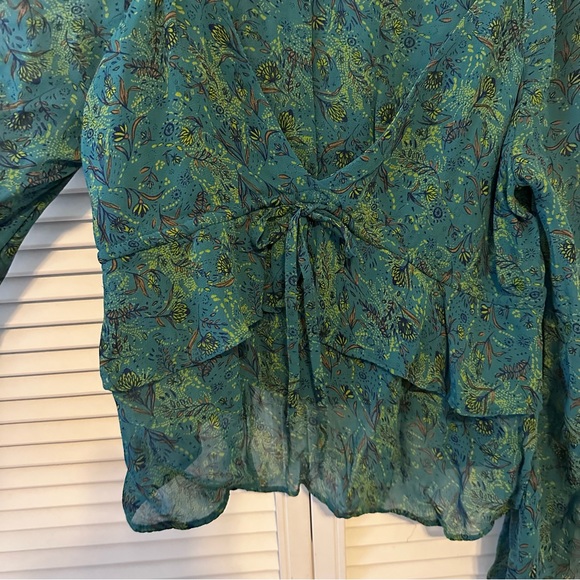 Free People Ruffle Chiffon Shirt - Picture 6 of 6